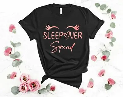 Buy Sleepover Squad T-Shirt Girls Pyjama PJ Slumber Party Tee Shirt • 8.99£