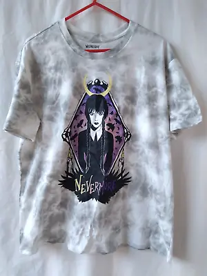 Buy Wednesday Addams Jenna Ortega T Shirt Top Junior Size XXL Gray White New New • 11.25£