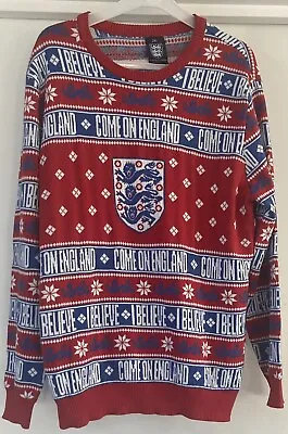 Buy Primark World Cup Football Come On England Christmas Knit Jumper L Bnwt Xmas • 29.95£