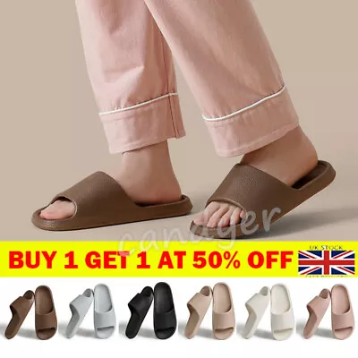 Buy Womens Mens Ultra Soft Summer.Slip On Mule Slides Sliders Sandals Bath Slippers/ • 4.72£