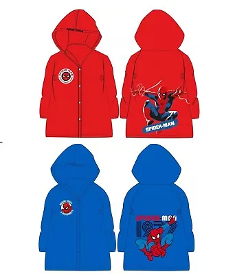 Buy Boys Kids Children Spiderman Raincoat Jacket Waterproof Hooded 4 5 6 7 8 9 Years • 9.99£