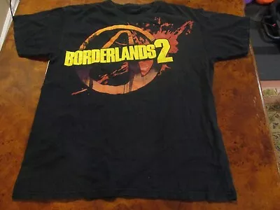 Buy Borderlands 2 Xbox 360 PS3 Promo Black Short Sleeve T-Shirt M Size Shirt • 14.17£