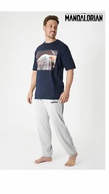 Buy Disney The Mandalorian Mens Pyjamas With Baby Yoda Tshirt And Long Bottoms • 12.99£
