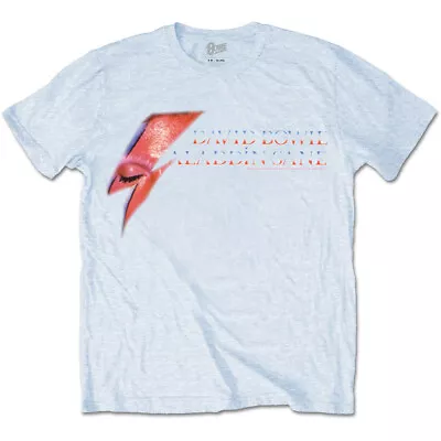 Buy David Bowie Aladdin Sane Eye Flash Official Mens Blue T-Shirt Retro Vintage XLar • 13.95£