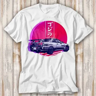 Buy Nissan GTR R34 Gojira Sunset Cartoon Anime T Shirt Top Tee Unisex 4035 • 6.70£