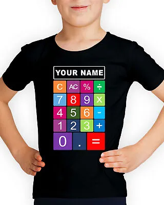Buy Personalised Your Name Numbers Maths Day School Teacher Kids T-Shirts #DNE • 7.59£