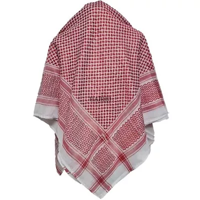 Buy New Palestinian Shemagh Dessert Scarf Keffiyeh Head Wrap Red And White Unisex • 9.99£