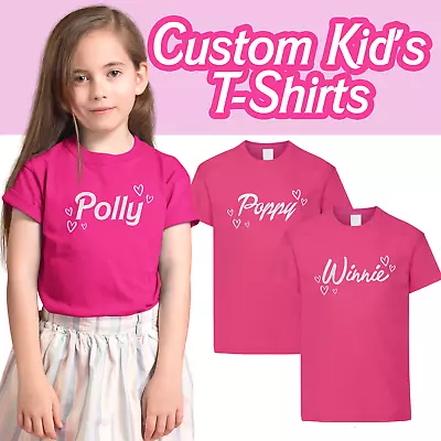 Buy Personalised Kids T-Shirts Custom Name Birthday Doll Gift Party Novelty Movie UK • 12.50£