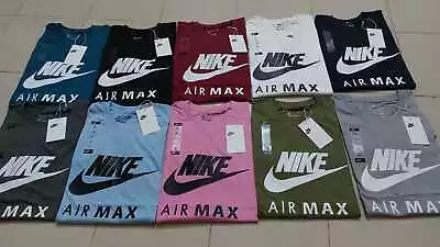 Buy NIKE AIR MAX Mens Crew Neck Regular Fit Short Sleeve Cotton T-Shirt For SALE • 13.99£