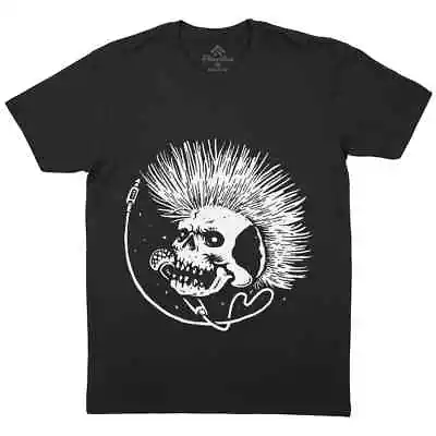 Buy Skull Punk Mens T-Shirt Music Guitar Smashing Drums Bass Gothic Rock P128 • 9.99£