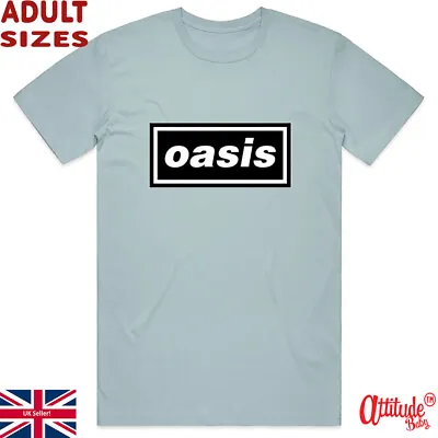 Buy Oasis Decca T Shirt-Unisex Adult-Blue-Decca Oasis-Official Oasis Merch • 19£