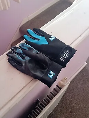 Buy AJ Styles Wrestling Gloves WWE Merch Blue And Black • 25£