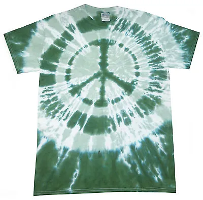Buy T Shirt Tie Dye,   Green Peace, All Sizes,   Hand Crafted In The UK   • 16.75£