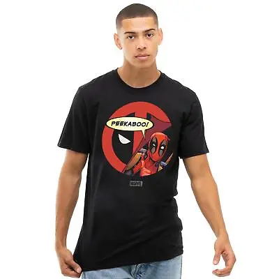 Buy Marvel Mens T-Shirt Deadpool Peekaboo Top Tee S-2XL Official • 13.99£