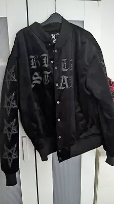 Buy Killstar Night Terror Varsity Jacket Velvet Bomber XL BNWT Goth Punk • 30£