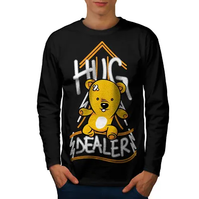 Buy Wellcoda Hug Dealer Bear Funny Mens Long Sleeve T-shirt,  Graphic Design • 17.99£