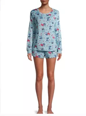 Buy NWT 2X L XL Ladies Lilo And Stitch Valentines Hearts Fall Pajamas Lounge Disney • 22.97£