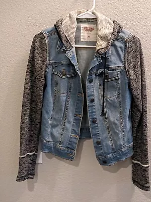 Buy Mossimo Supply Co. Women's Light Blue Denim Jacket, With Hoodie/Size M • 9£