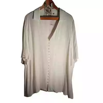 Buy Soft Surroundings Ivory White Ladies Blouse Plus Size 3X Button Down BOHO NWOT • 29.29£