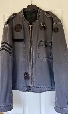 Buy Allsaints Vintage Denim Jacket In Washed Black - Smallish Size XXL - GUC • 47.50£