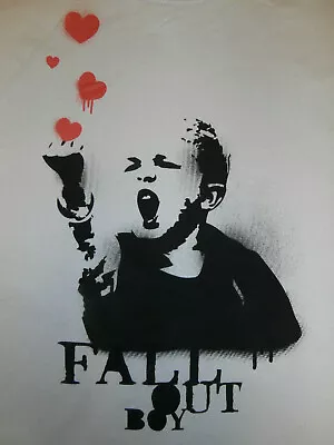 Buy FALL OUT BOY 'Banksy Style' OFFICIAL T-SHIRT Pop Punk INDIE Emo ALTERNATIVE • 9.99£