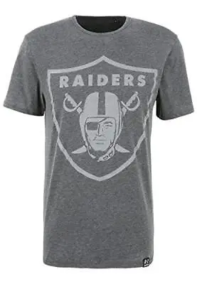 Buy NFL Oakland Raiders Classic Charcoal Cotton T-Shirt By Recovered • 22.95£