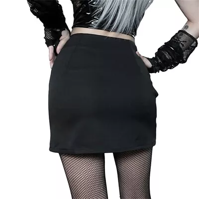 Buy Leathers Mesh Crop Tops Crucifix Bodycon Mini Skirt Punk Gothic Clothes • 14.54£