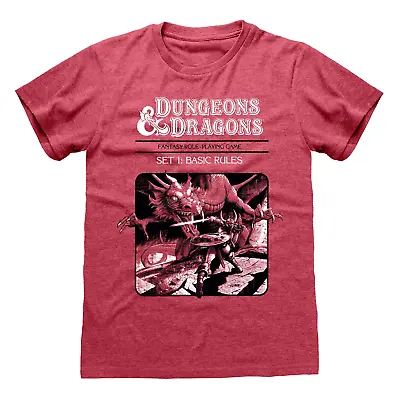 Buy Dungeons And Dragons Vintage Heather Red T-Shirt • 15.99£