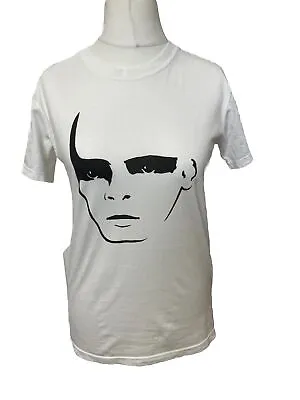 Buy GARY NUMAN White T Shirt Size Small Graphic Print Front And Back Flaws • 9.99£
