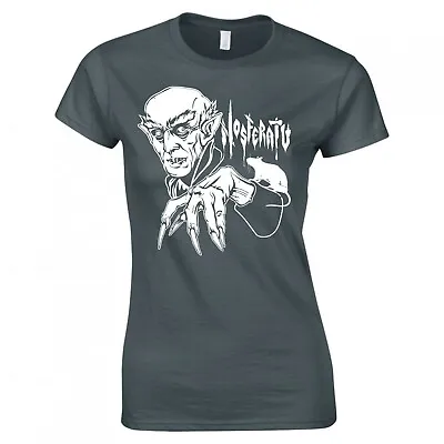 Buy Inspired By Nosferatu  Count Orlok  Ladies Skinny Fit T-shirt • 12.99£