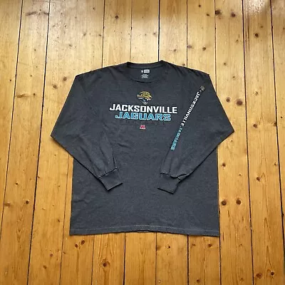 Buy NFL Team Apparel Jacksonville Jaguars Grey Long Sleeve Tshirt American Football • 14.99£