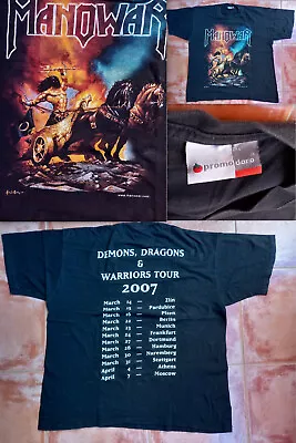 Buy Manowar Tour Shirt 2007 XXL - VG- Worldwide Free Shipping • 34£
