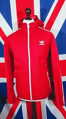 Buy Adidas Originals Lightweight Hooded Jacket - M/L - Red - Mod Casuals Terraces • 0.99£