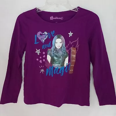Buy Disney Descendants 3 Mal Long Sleeve T-Shirt Girls Size XL Purple Top-NEW • 4.73£