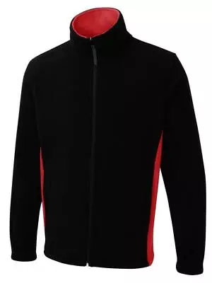 Buy UNEEK Two Tone Full Zip Fleece Jacket Casual Uniform Contemporary Fit UC617 • 22.99£