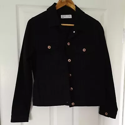 Buy Ladies Black Denim Jacket Size 14 • 4£