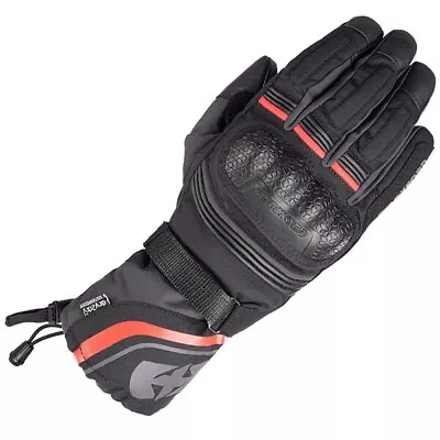 Buy Oxford Montreal 4.0 Waterproof Textile Motorcycle Gloves - Black / Grey / Red • 49.99£