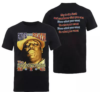 Buy Notorious BIG Life After Death Lyrics Rap Licensed Tee T-Shirt Men • 17.13£