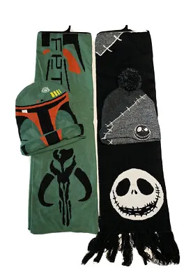 Buy NEW Boba Fett + Nightmare Before Christmas Knit Beanie Hat/Scarf Set Adult LOT • 23.67£