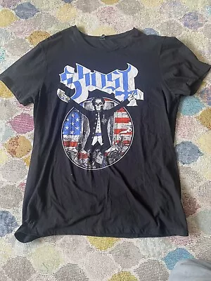 Buy Ghost T Shirt Black Richard Nixon Parody Rare Rock Metal Band Merch Tee Size L • 18.50£