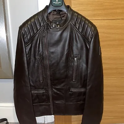 Buy Belstaff Men Highways Leather Jacket Brown, Size 38UK, 48IT, RRP £1000 • 200£