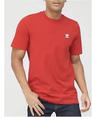 Buy Adidas Essential Tee Shirt - Gn3408 - Brand New With Tags- Red - Mens Size M - • 14.99£