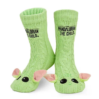 Buy The Mandalorian Fluffy Socks, Baby Yoda Mens Slipper Socks, Warm Knitted Socks • 16.49£