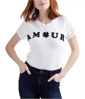 Buy Lucky Brand Womens Amour Graphic T-Shirt, White, X-Large • 3.90£
