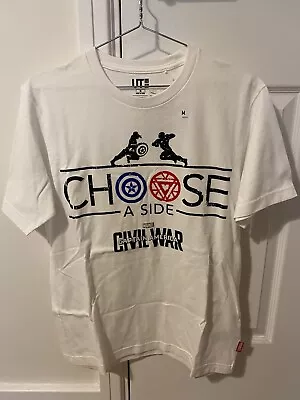 Buy Uniqlo Captain America: Civil War T-shirt Size Medium • 8.65£