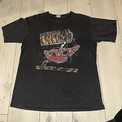Buy Kiss Aerosmith Tour T-shirt L • 35£