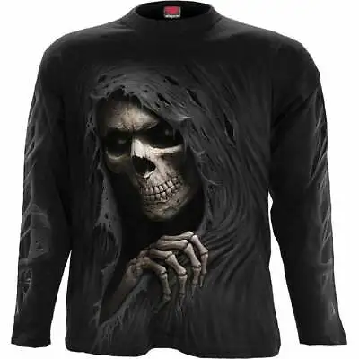 Buy Spiral Direct GRIM REAPER Long Sleeve T-shirt/Biker/Tattoo/Skull/Reaper/Goth/Top • 24.99£