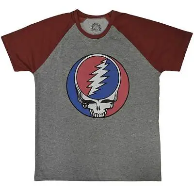Buy Grateful Dead Unisex Raglan T-Shirt: Steal Your Face Classic - Red/Grey  Cotton • 17.99£