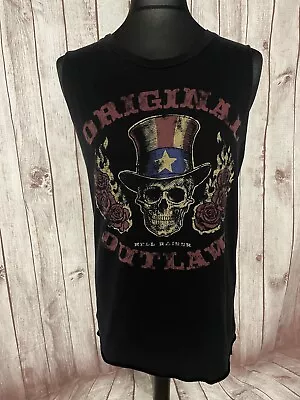 Buy Rock Rebelz Womens Biker Hell Raiser Original Outlaw Vest T Shirt Top Uk 12 Punk • 14.75£