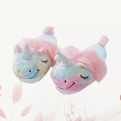 Buy  Unicorn Gifts For Girls Kids Adults Fuzzy House Slippers Blush Decor Small • 15.19£